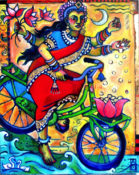 Lakshmi Rides Again - 24" x 30"- SOLD
