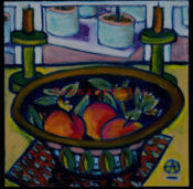 Tanery Peaches - 20" x 20" - SOLD