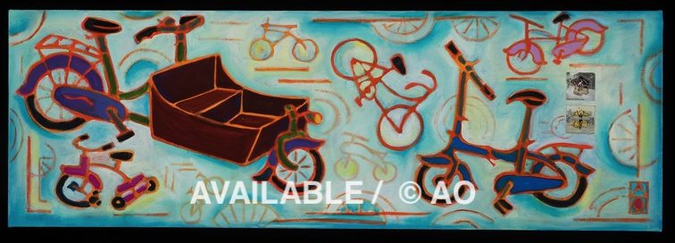 Bike,Bikes,Bikes #2 - 12" x 36"- Sold