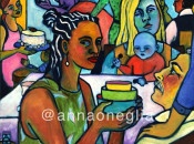 Gatherings #3 - 24" x 18" - Available