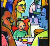 Gatherings #6 - 12" x 12" - Available