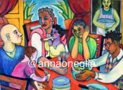 Family Meal - 48" x 36" - Sold