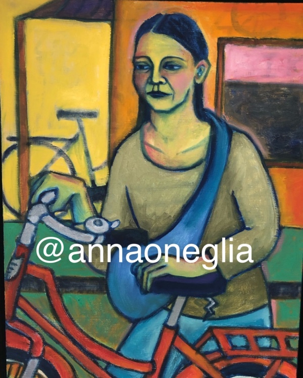 Girl w/ Bike - 16" x 20" - Available