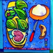 Figs & GoatCheese#2 - 12" x 12" - Sold
