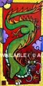 Wood Dragon #2 -12" x 24" - Available
